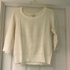 White sweater with back bow detailing